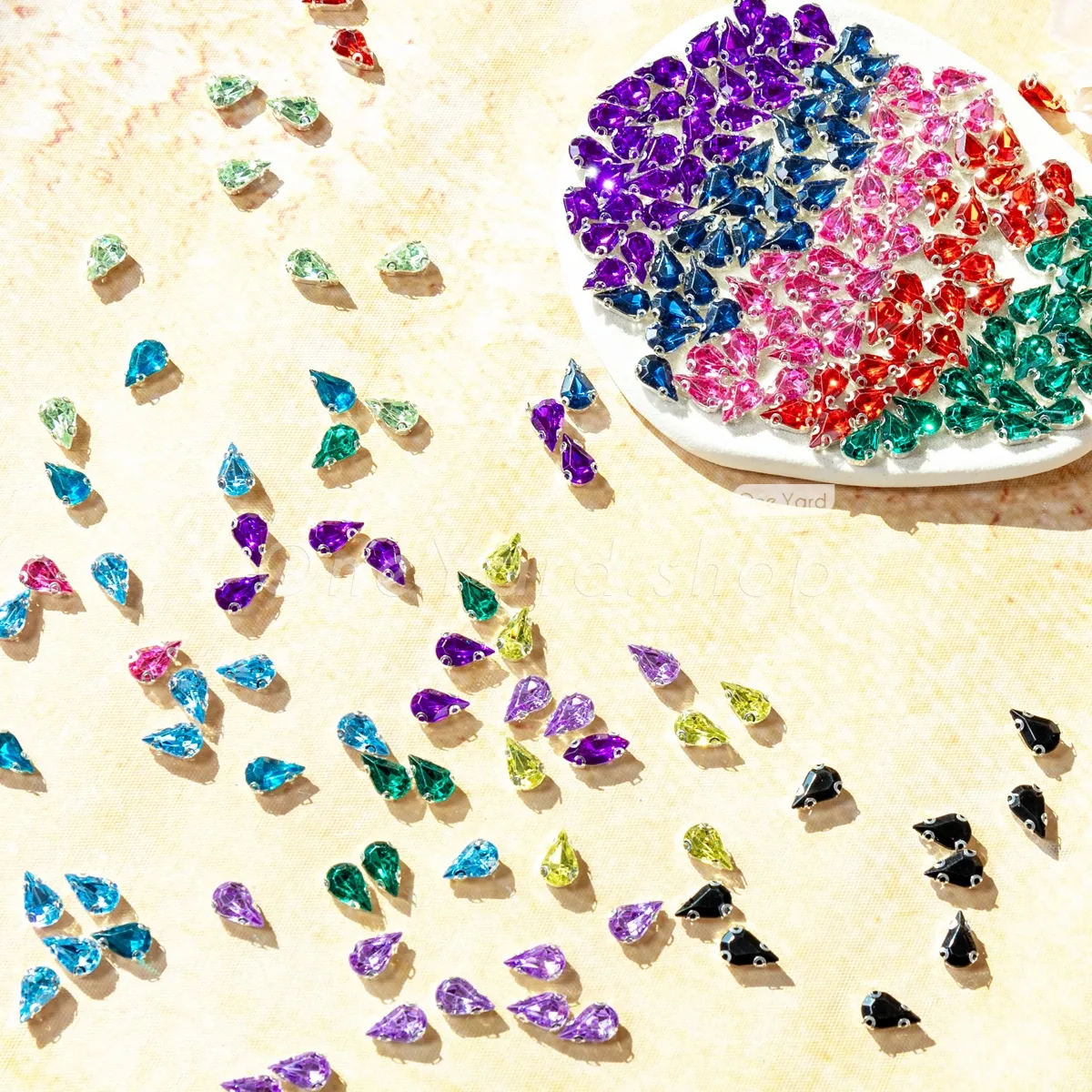 multifaceted acrylic teardrop gems multifaceted acrylic teardrop gems