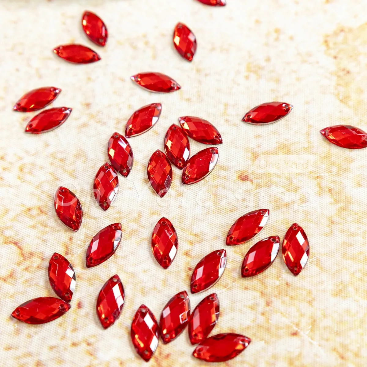 dark red acrylic rhinestones with holes dark red acrylic rhinestones with holes