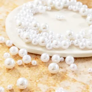 white round resin pearl beads sew on faux pearls