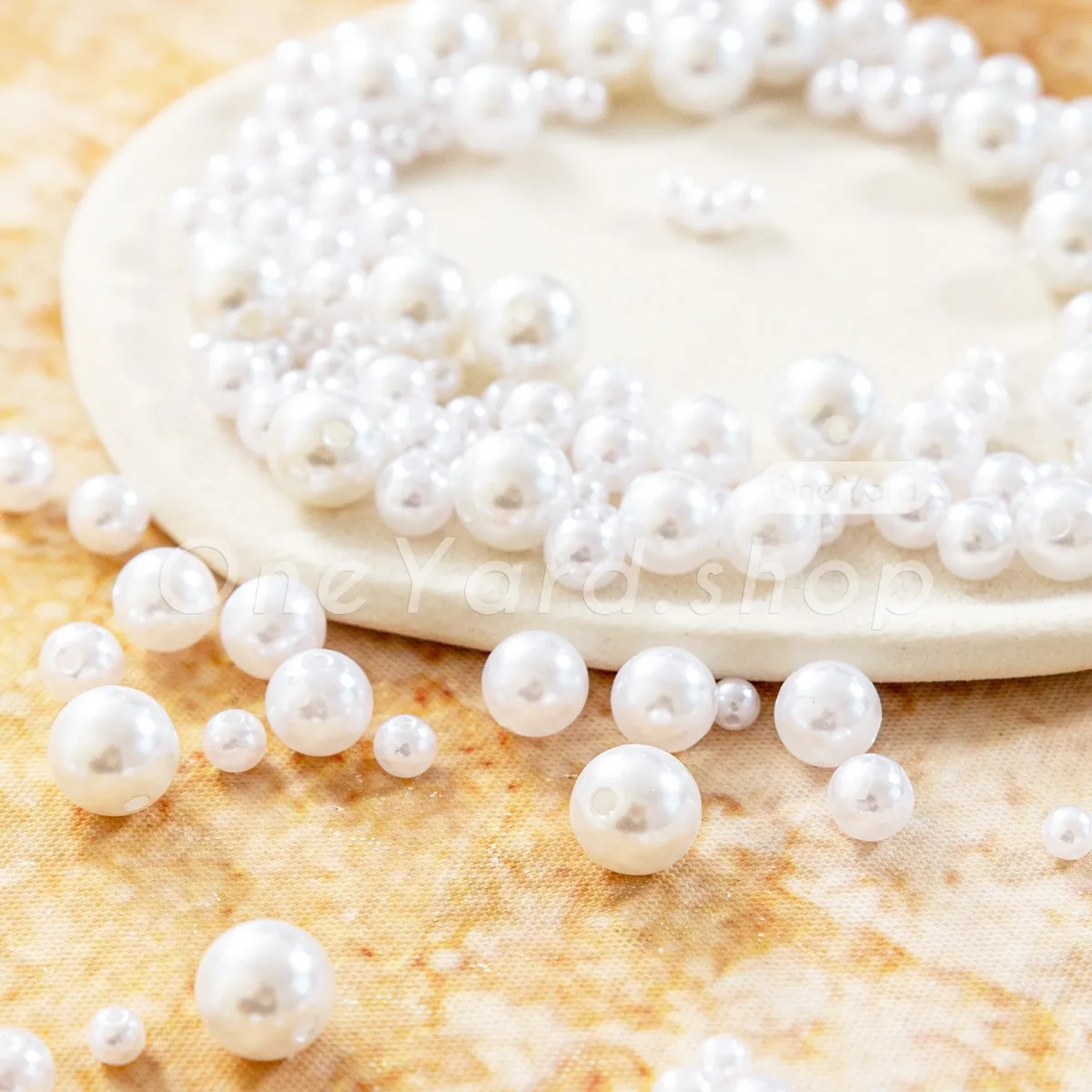 white round resin pearl beads sew on faux pearls
