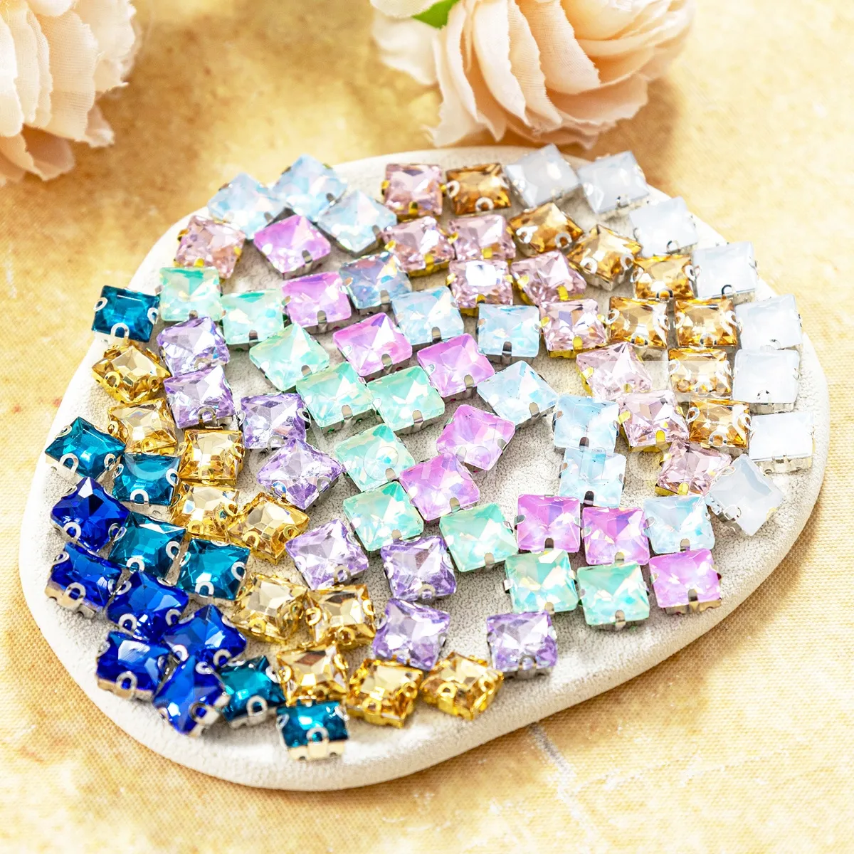 square sew on glass crystal rhinestones for haute couture gowns square sew on glass crystal rhinestones for haute couture gowns