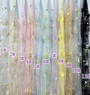 3d petal wildflower embroidery fabric color chart