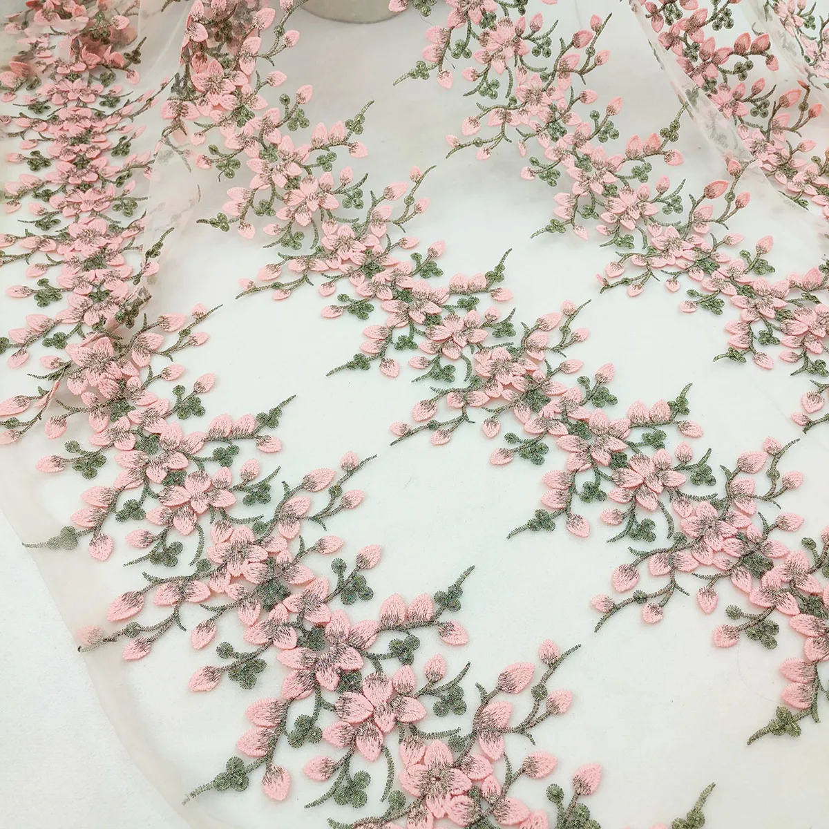 prairie botanical floral vine embroidered mesh lace fabric prairie botanical floral vine embroidered mesh lace fabric