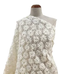 exquisite soft mesh 3d flower embroidery lace fabric