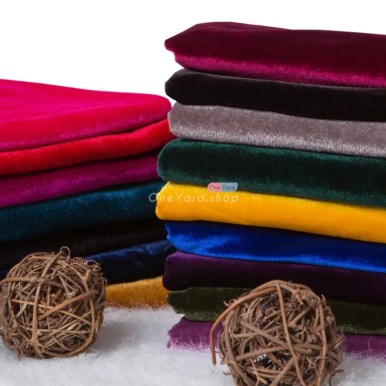 Polyester Stretch Velvet Evening Prom Dress Fabric OneYard