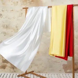 shiny smooth thin soft charmeuse satin fabric