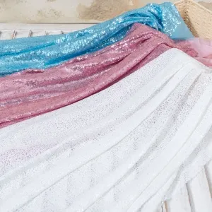 solid color 3mm metallic sequin fabric