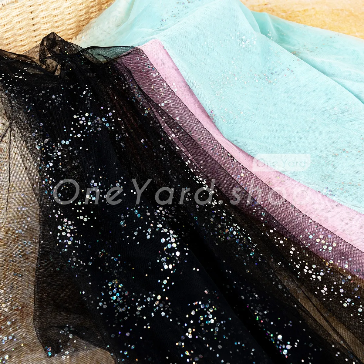 multi sized holographic sequinned soft mesh fabric multi sized holographic sequinned soft mesh fabric