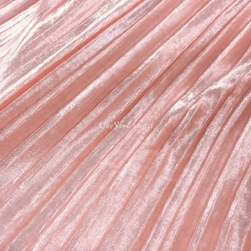 Stretchy Pleated Velvet Fabric for Dressmaking OneYard