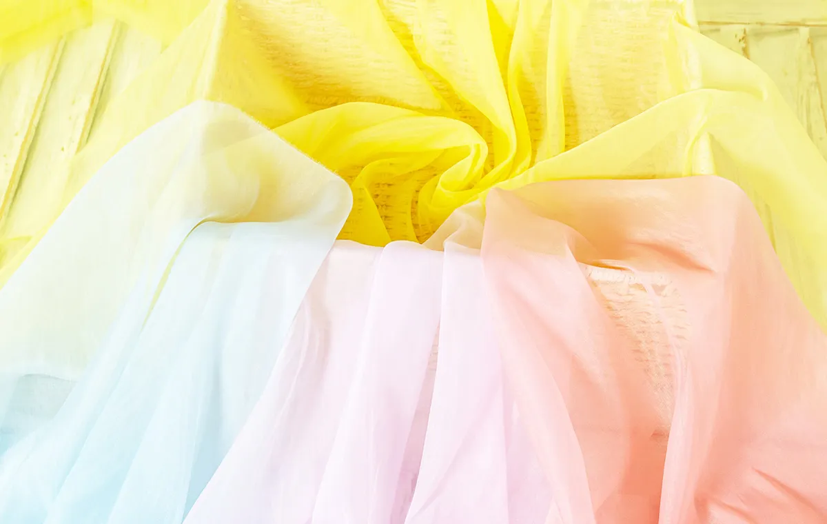 smooth sheer chiffon organza fabrics