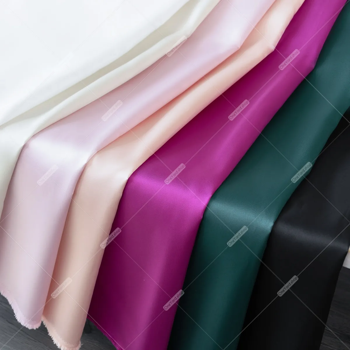 classic bridal fabric with a twill weave and heavy weight