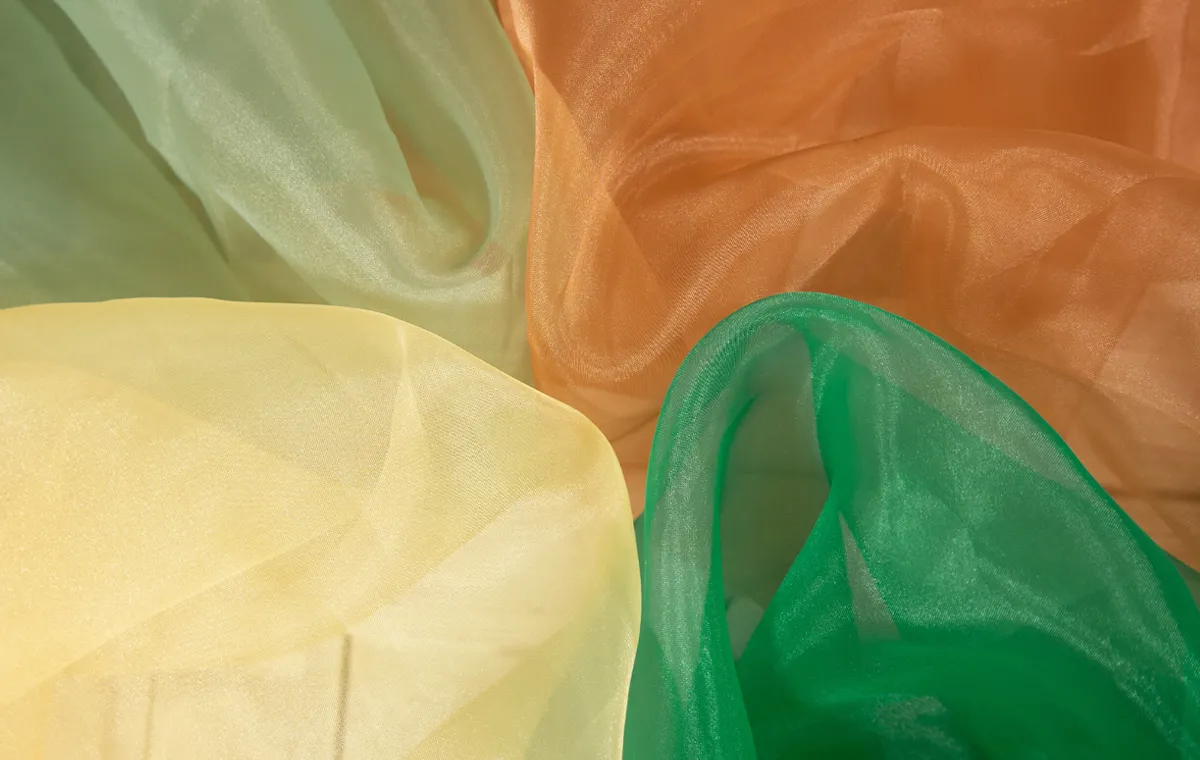 2040 smooth sheer organza fabric