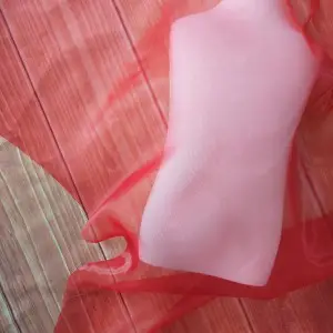 glittering and translucent voile fabric by the yard for dressmaking
