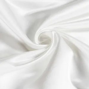 delicate and smooth bridal off white thick satin fabric