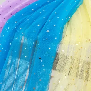shimmering star moons sequined soft mesh