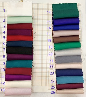 fake glossy acetate satin fabric color chart