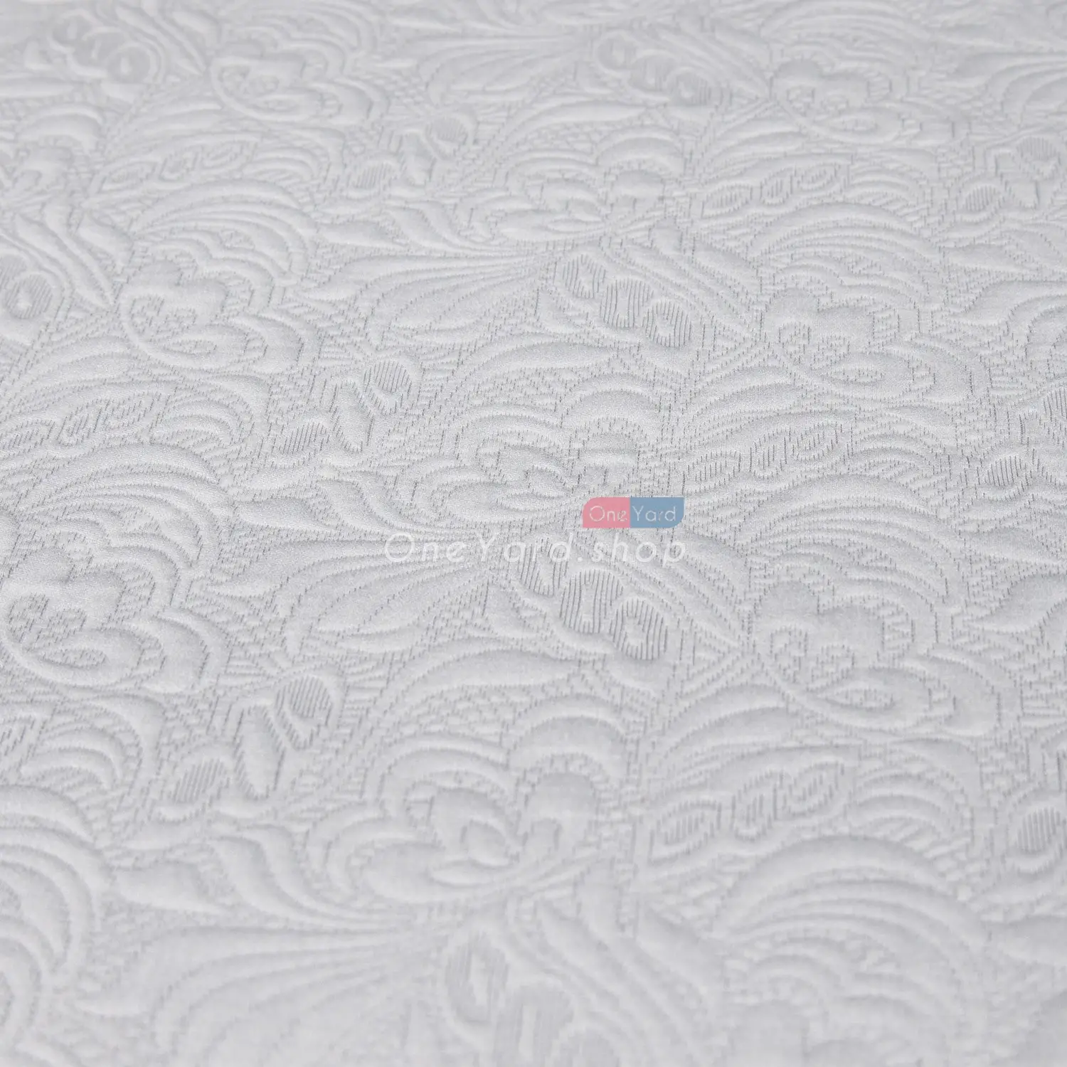 ivory floral jacquard fabric