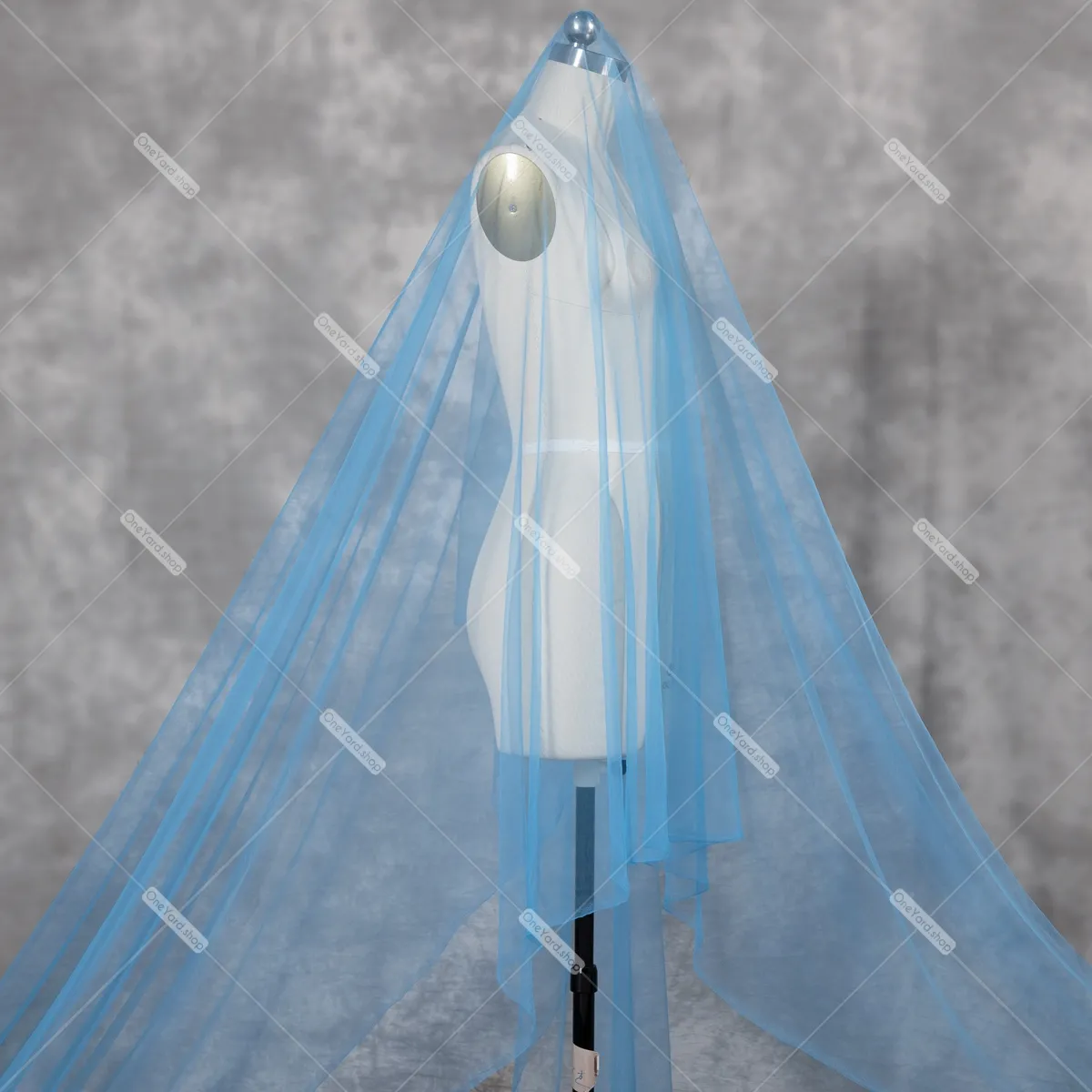 ocean blue soft sheer mesh tulle fabric ocean blue soft sheer mesh tulle fabric