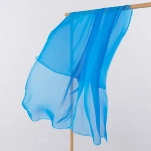 oecan blue thin soft lightweight sheer chiffon fabric