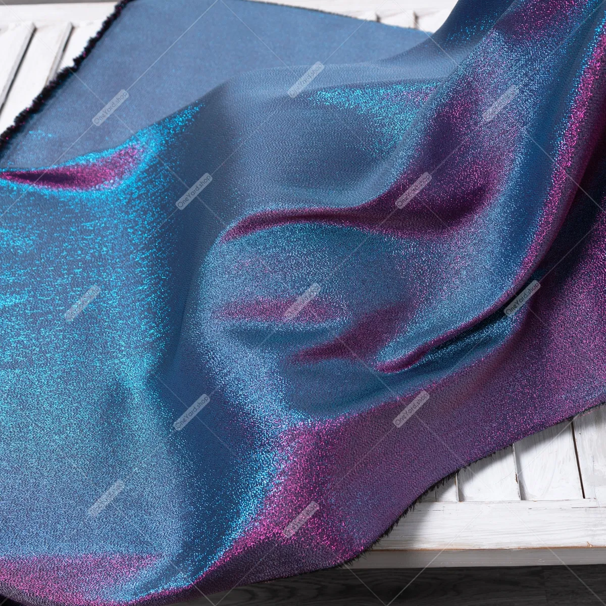 peacock blue and magenta iridescent stiff lurex fabric by the yard peacock blue and magenta iridescent stiff lurex fabric by the yard