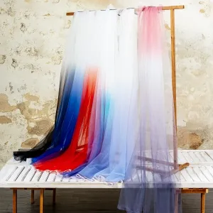 ethereal dreamlike ombre soft tulle