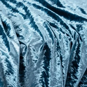 shimmering steel blue thick drape crystal velvet