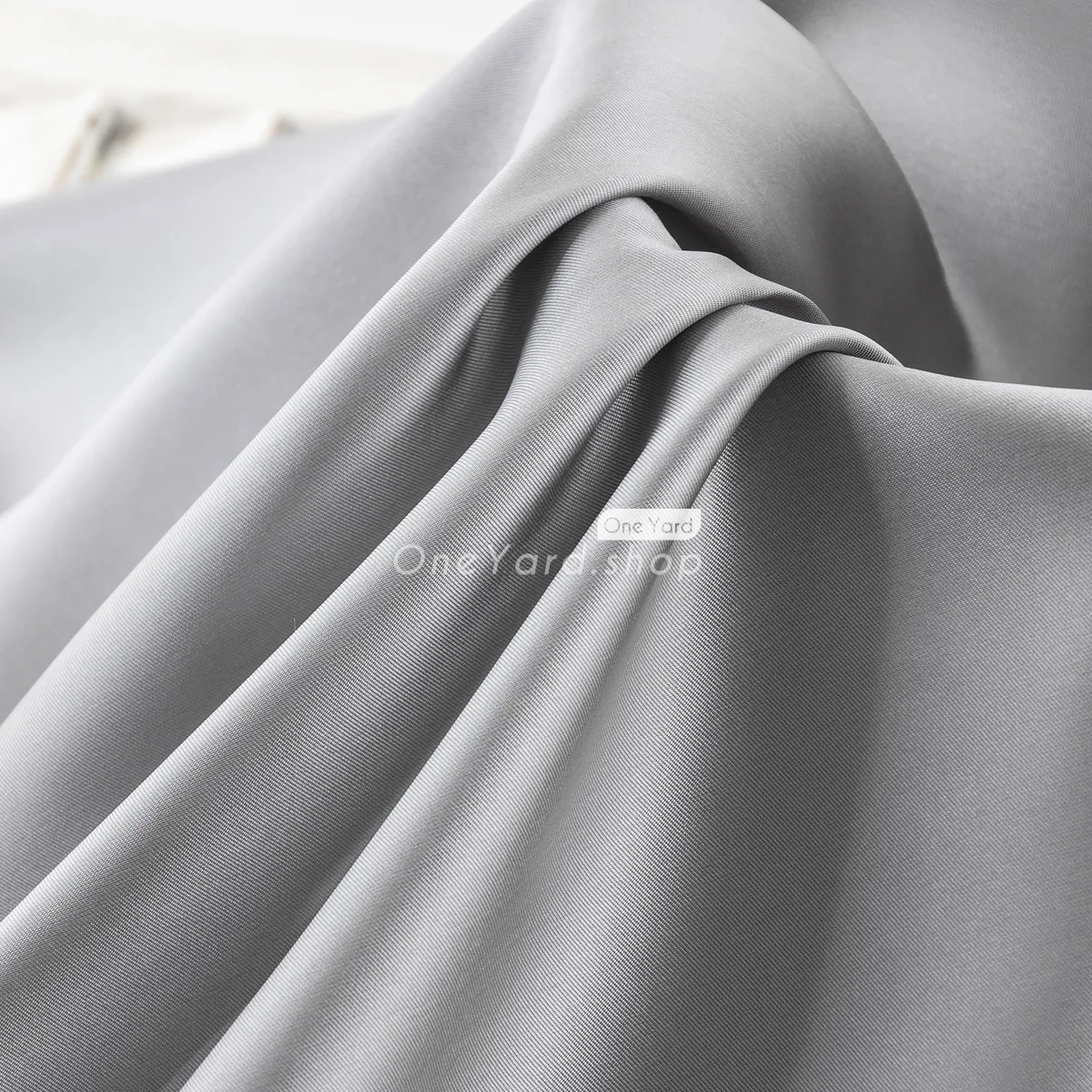 gray stiff twill zibeline bridal satin
