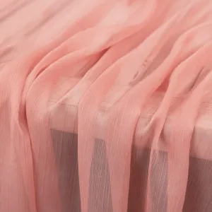 Tonys pink wrinkled polyester chiffon crepe fabric
