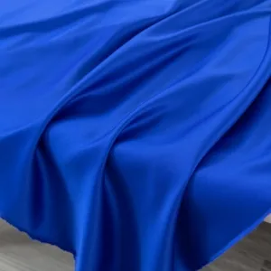 luxurious lustrous royal blue soft satin fabric