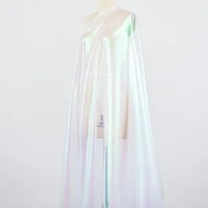 Iridescent Pale Pink Crisp Sheer Organza Fabric