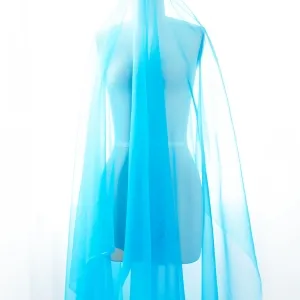 5mm ethereal sky blue silk gauze crisp flowing fabric