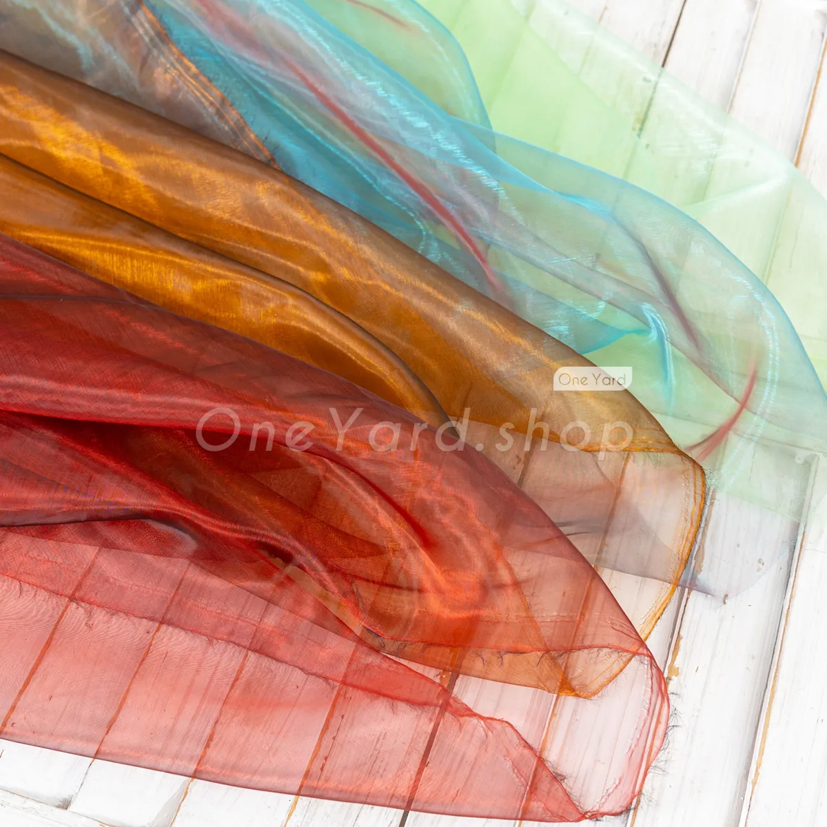 iridescent holographic organza fabric shiny fabric