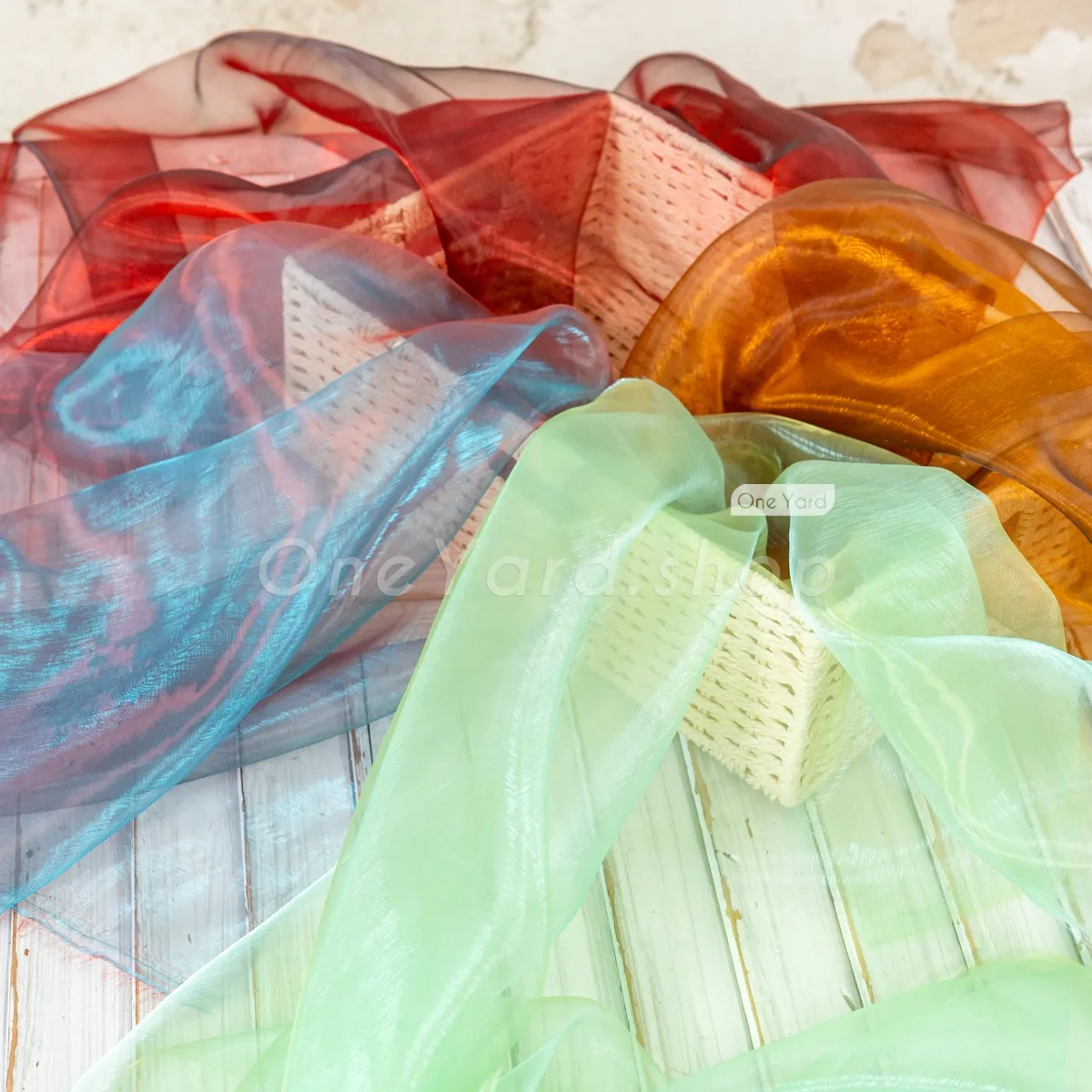 shimmering brown organza dress fabric