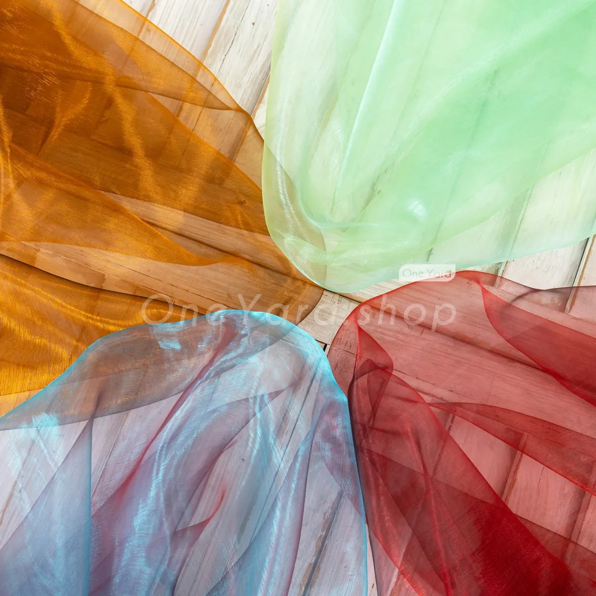shiny and thin organza fabric