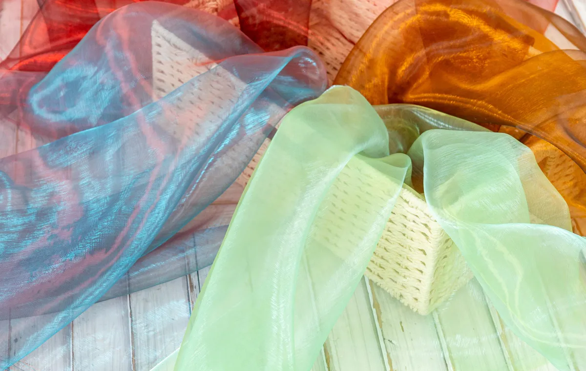 shiny ethereal crisp organza fabrics