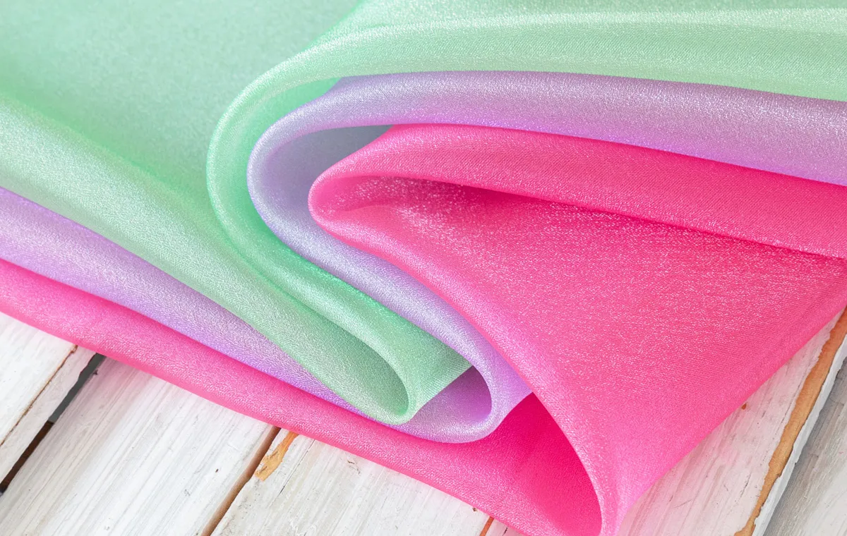 vibrant colors glossy lightweight gauze fabrics