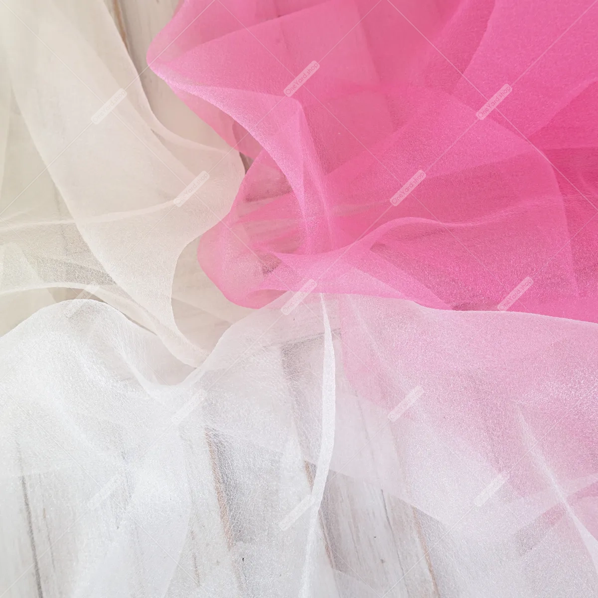 diamond glossy bubbly gauze