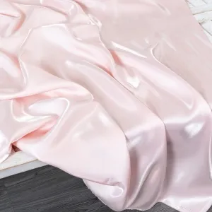 water shine ultra gloss pearl pink satin dress fabric