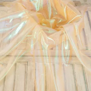 Ethereal Slip Iridescent Saffron Yellow Organza Fabric