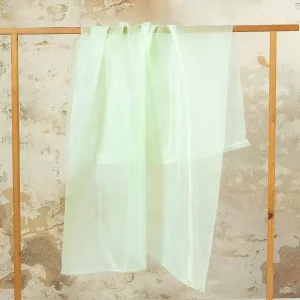 Light Green Sheer Smooth, Thick Organza Fabric