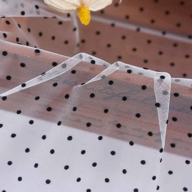 polka dot flocked soft mesh fabric polka dot flocked soft mesh fabric