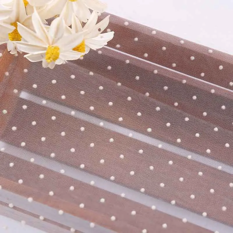 sheer polka dot flocked fabric sheer polka dot flocked fabric