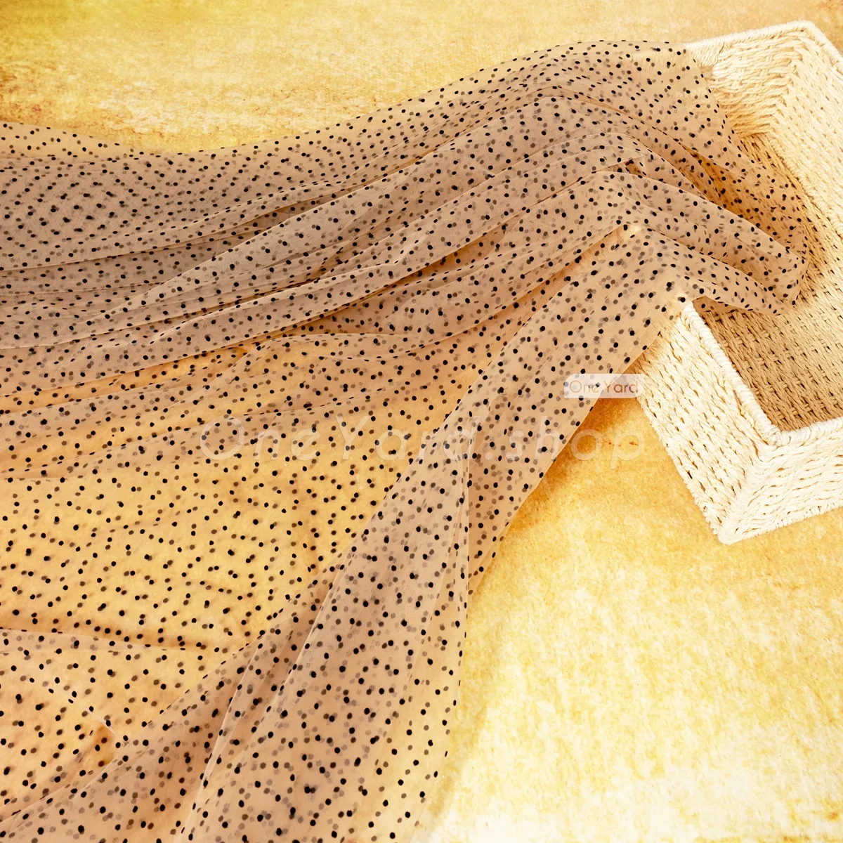 black small dot flocked dark nude tulle black small dot flocked dark nude tulle