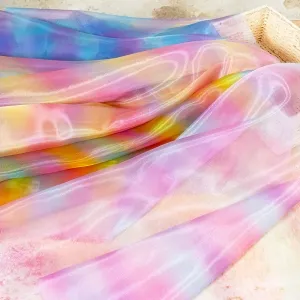 breathtaking ethereal rainbow ombre sheer organza