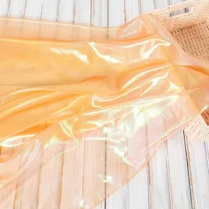 Iridescent Tangerine Sheer Organdy/organza Fabric