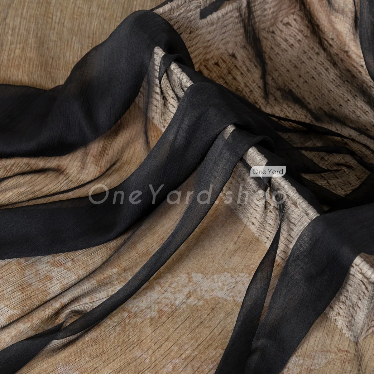 75D black polyester Yoryu crepe chiffon fabric 75D black polyester Yoryu crepe chiffon fabric