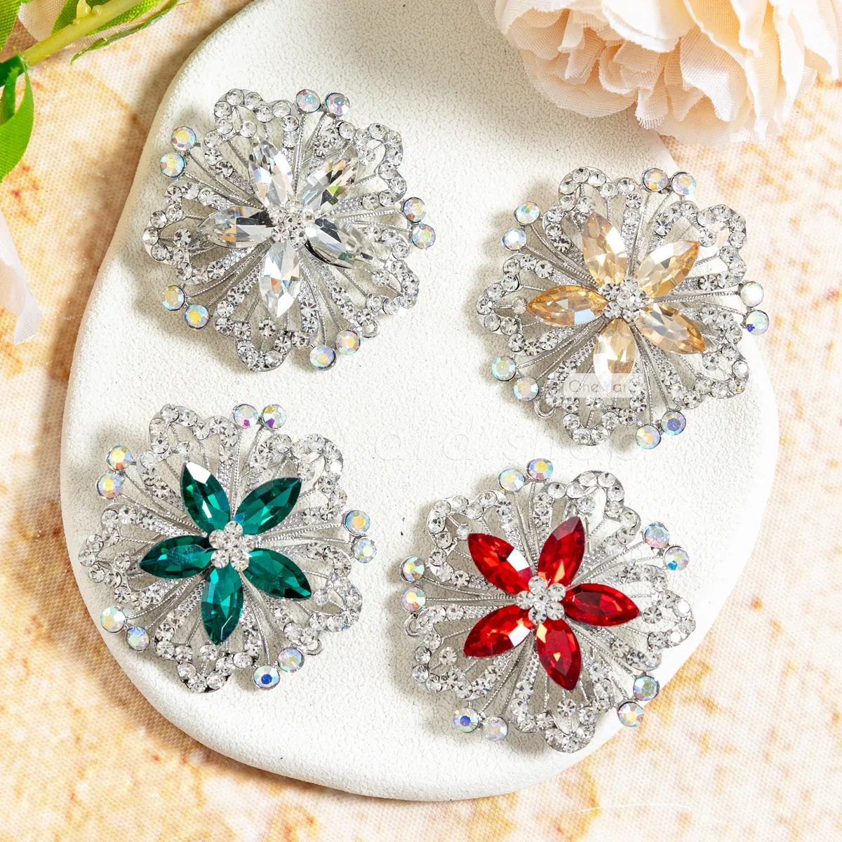 high shine acrylic crystals with a sturdy metallic frame high shine acrylic crystals with a sturdy metallic frame