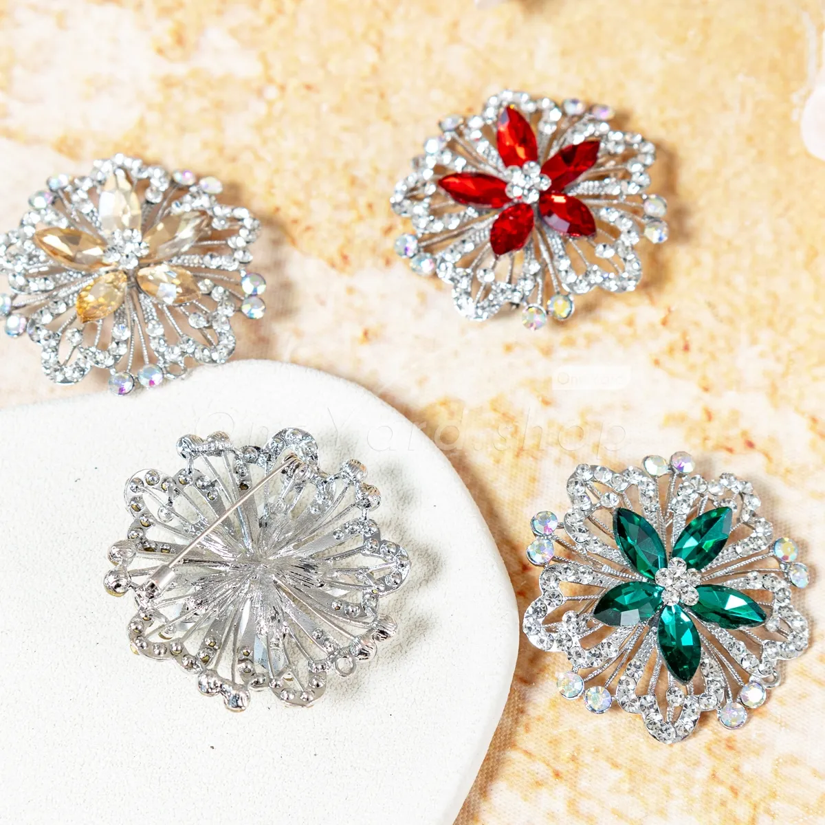 sparkly alloy and rhinestone flowers sparkly alloy and rhinestone flowers