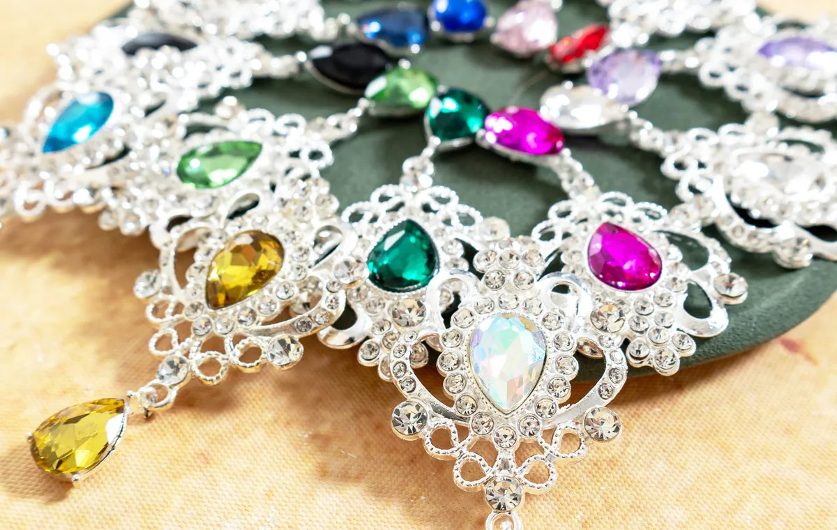 teardrop rhinestones alloy embellishments