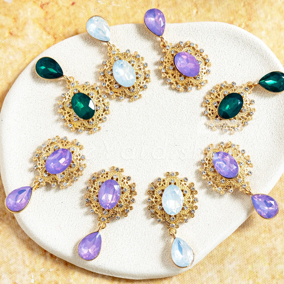 beaded teardrop rhinestone gold filigree embellishments beaded teardrop rhinestone gold filigree embellishments